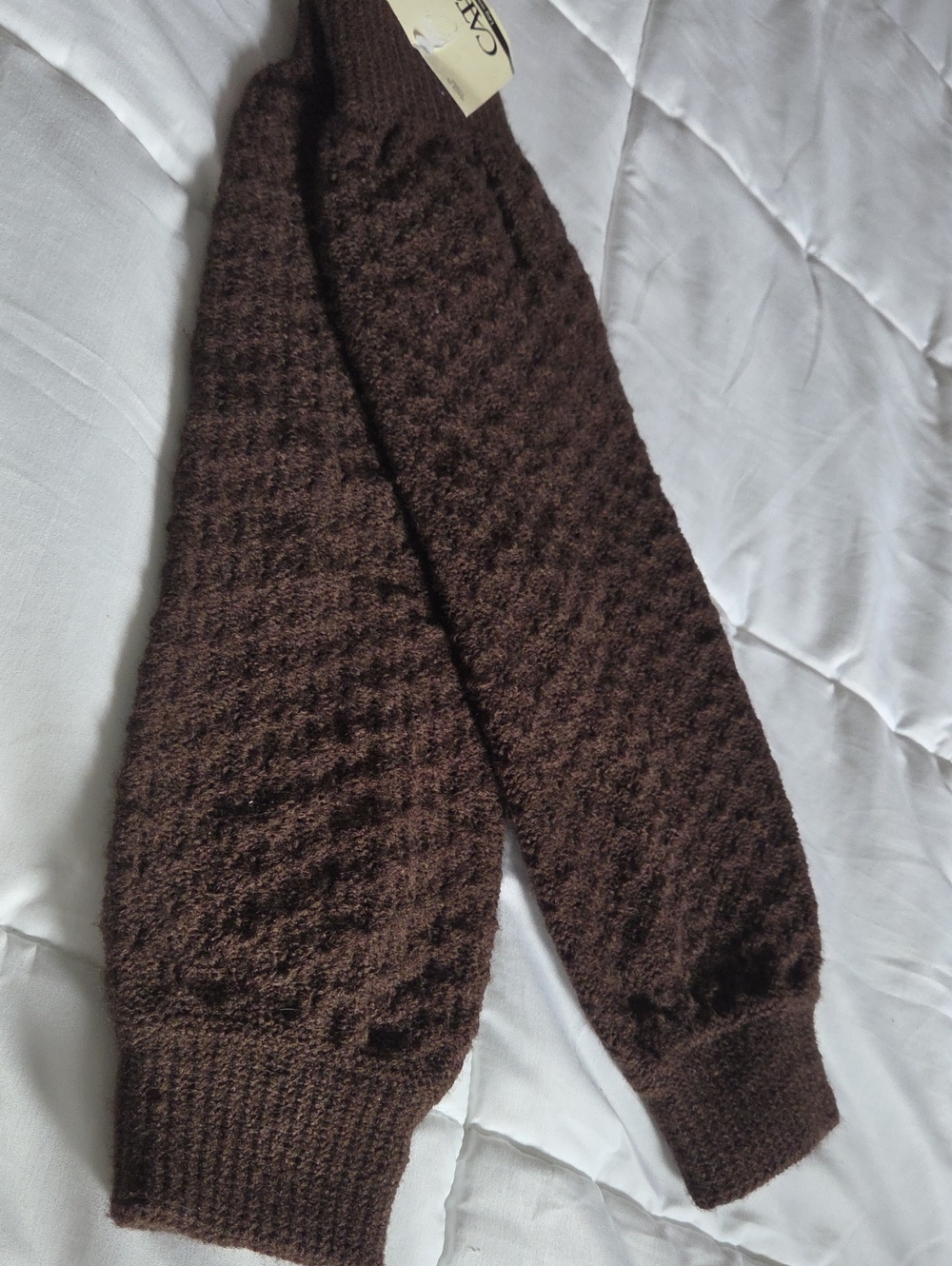 BROWN KNIT Leg Warmers CATO NEW